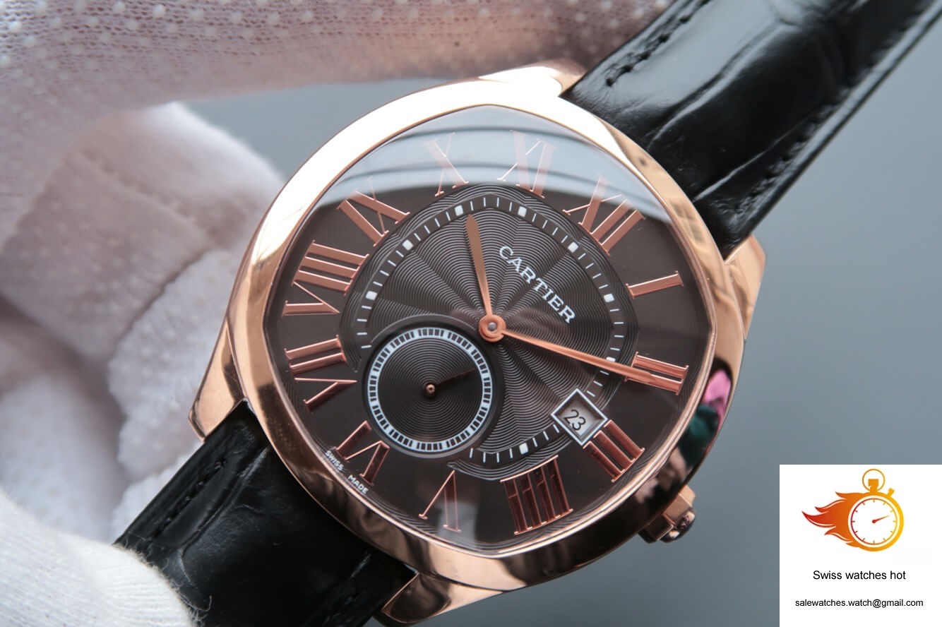 Drive De Cartier WGNM0004 V6 Factory Rose Gold Grey Dial 2 Drive De Cartier WGNM0004 V6 Factory Rose Gold Grey Dial 2