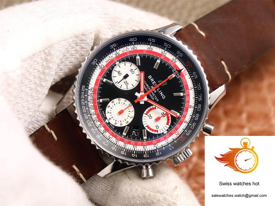 Breitling Navitimer 1 B01 Chronograph 43 Swissair Edition AB01211B1B1X1 V9 Factory Black Dial 2 Breitling Navitimer 1 B01 Chronograph 43 Swissair Edition AB01211B1B1X1 V9 Factory Black Dial 2