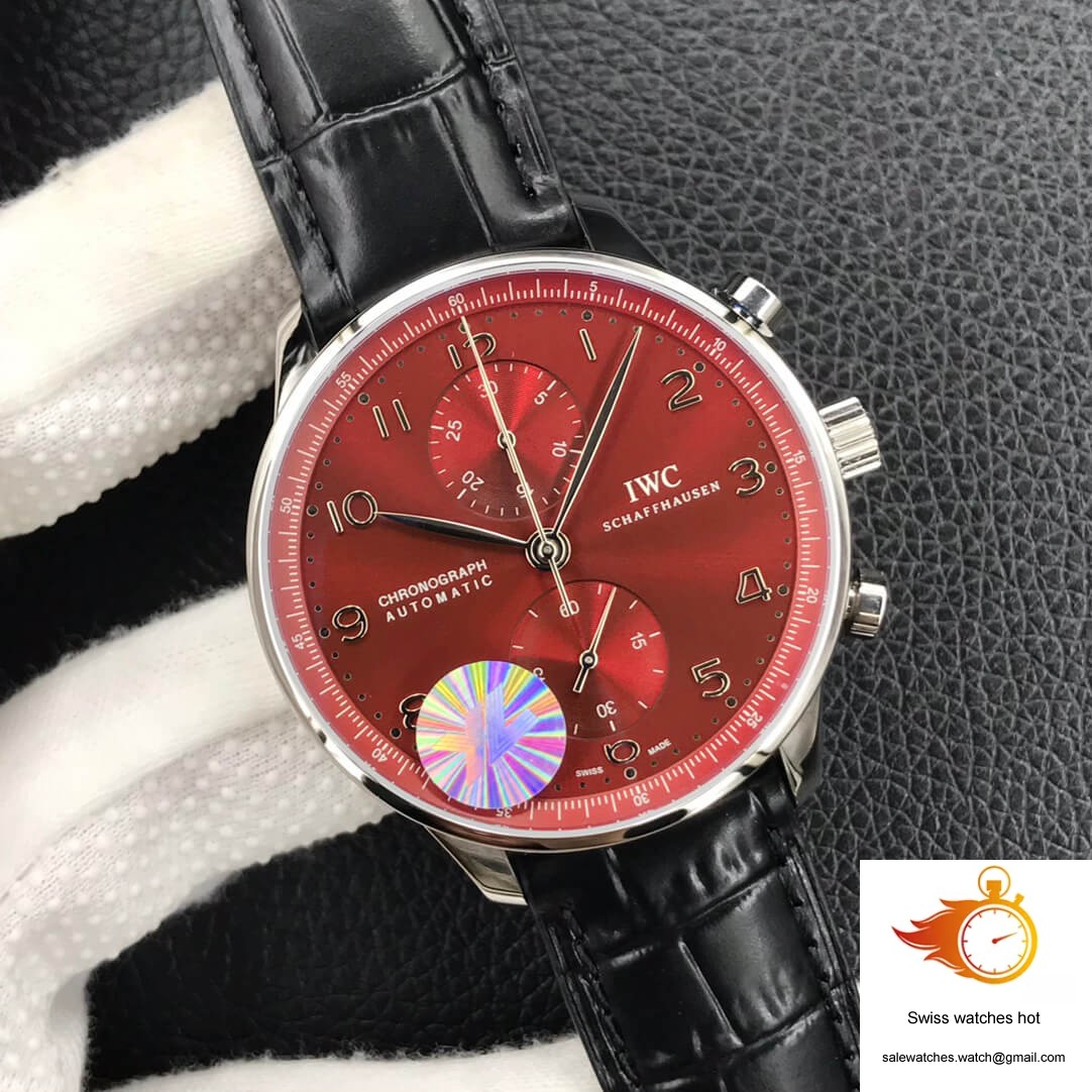IWC Portugieser Chronograph IW371616 ZF Factory Burgundy Red Dial 2 IWC Portugieser Chronograph IW371616 ZF Factory Burgundy Red Dial 2