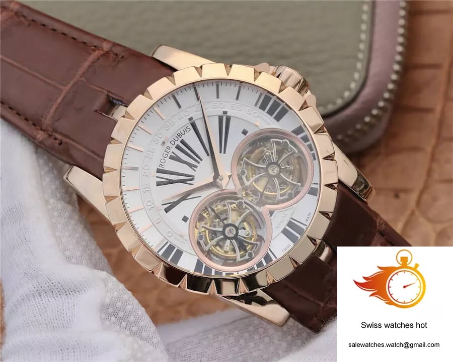 Roger Dubuis Excalibur RDDBEX0249 JB Factory Tourbillon Gold Case White Dial 2 Roger Dubuis Excalibur RDDBEX0249 JB Factory Tourbillon Gold Case White Dial 2