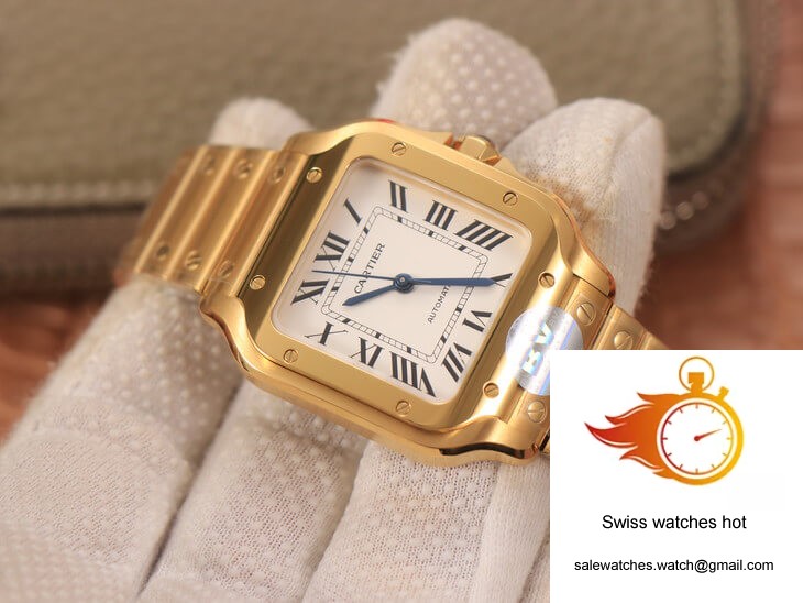 Cartier De Santos WSSA0010 BV Factory 18K Gold White Dial 2 Cartier De Santos WSSA0010 BV Factory 18K Gold White Dial 2