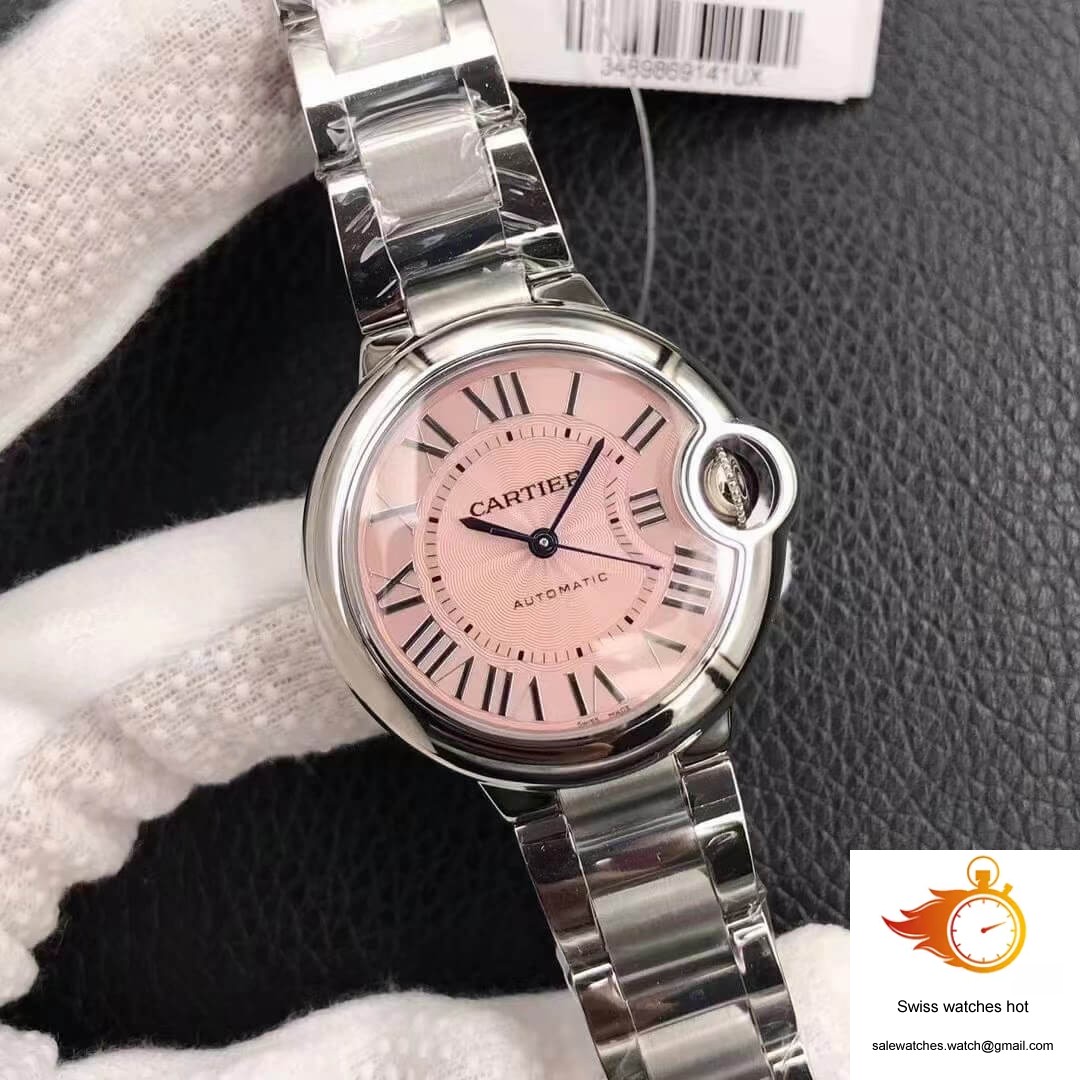 Ballon Bleu De Cartier 33MM W6920041 V6 Factory Pink Dial 2 Ballon Bleu De Cartier 33MM W6920041 V6 Factory Pink Dial 2