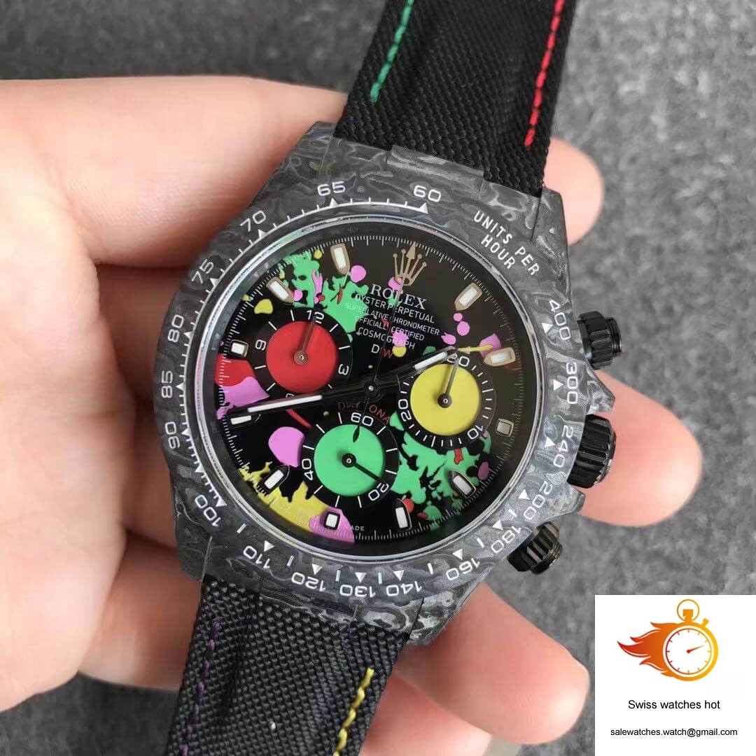 Rolex Daytona Cosmograph Carbon Fiber Diw Customized Version Noob Factory Color Dial 2 Rolex Daytona Cosmograph Carbon Fiber Diw Customized Version Noob Factory Color Dial 2