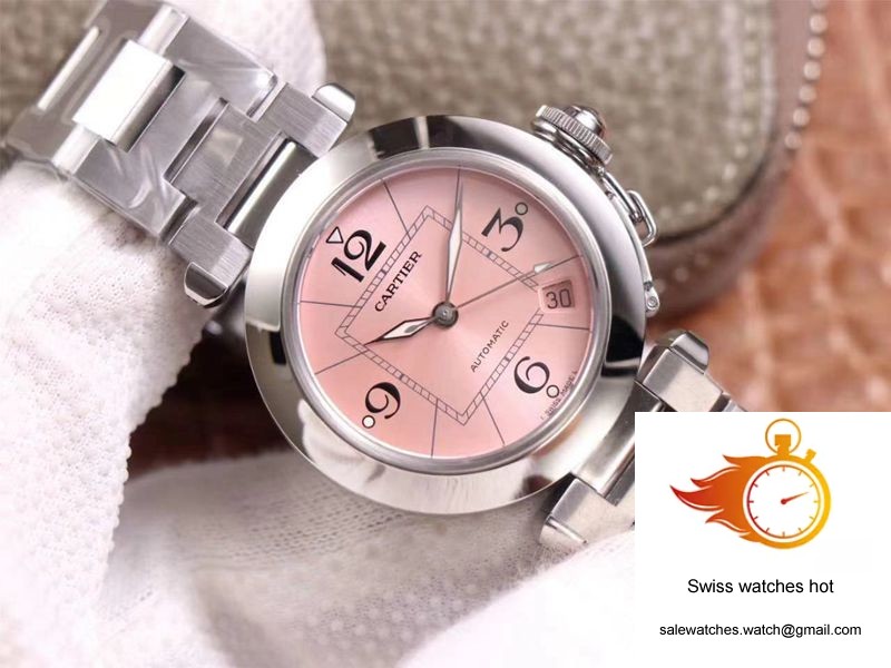 Cartier Pasha W31075M7 V9 Factory Pink Dial 2 Cartier Pasha W31075M7 V9 Factory Pink Dial 2