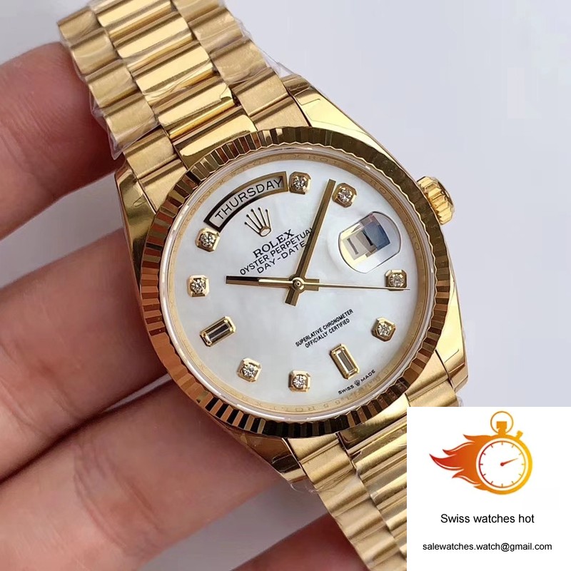 Rolex Day-Date M128238 EW Factory White Dial Diamond Time Scale 2 Rolex Day-Date M128238 EW Factory White Dial Diamond Time Scale 2