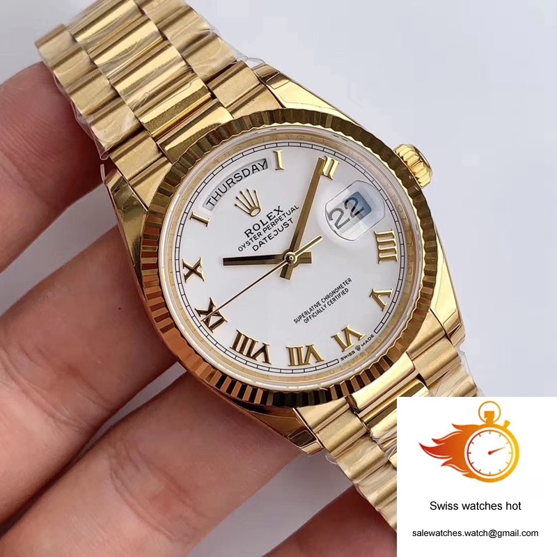 Rolex Day-Date M128238 EW Factory White Dial Roman Time Scale 2 Rolex Day-Date M128238 EW Factory White Dial Roman Time Scale 2