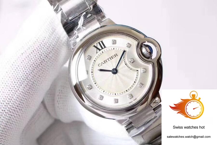 Ballon Bleu De Cartier WE9020 33mm V6 Factory White Dial 2 Ballon Bleu De Cartier WE9020 33mm V6 Factory White Dial 2