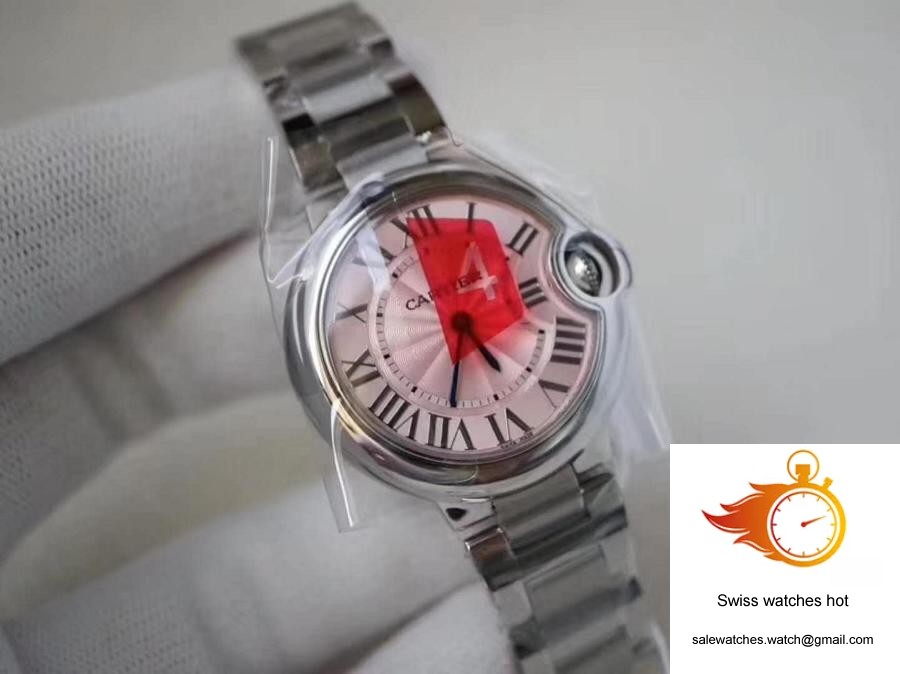 Ballon Bleu De Cartier WE902073 33mm V6 Factory Pink Dial 2 Ballon Bleu De Cartier WE902073 33mm V6 Factory Pink Dial 2