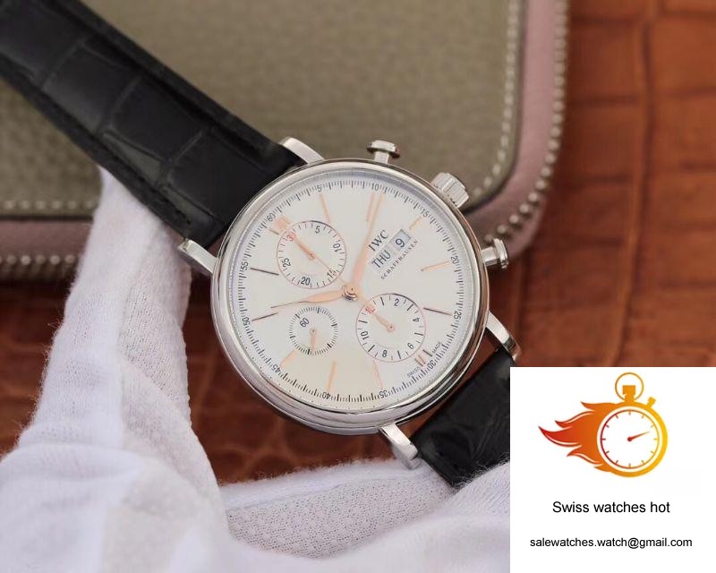 IWC Portofino Chronograph Multi-function IW391022 ZF Factory White Dial With Rose Gold Markers 2 IWC Portofino Chronograph Multi-function IW391022 ZF Factory White Dial With Rose Gold Markers 2