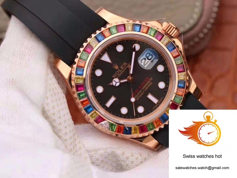 Rolex Yacht Master 116695SATS 40MM Noob Factory 18K Rose Gold Wrapped Black Dial 2 Rolex Yacht Master 116695SATS 40MM Noob Factory 18K Rose Gold Wrapped Black Dial 2