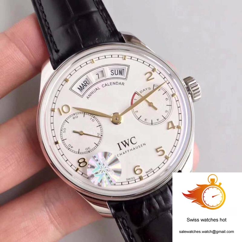 IWC Portugieser Annual Calendar IW503501 YL Factory White Dial 2 IWC Portugieser Annual Calendar IW503501 YL Factory White Dial 2