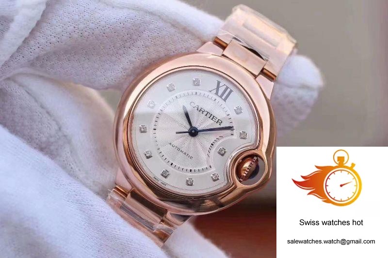 Ballon Bleu De Cartier Ladies 33 WE902062 V9 Factory White Textured Dial 2 Ballon Bleu De Cartier Ladies 33 WE902062 V9 Factory White Textured Dial 2