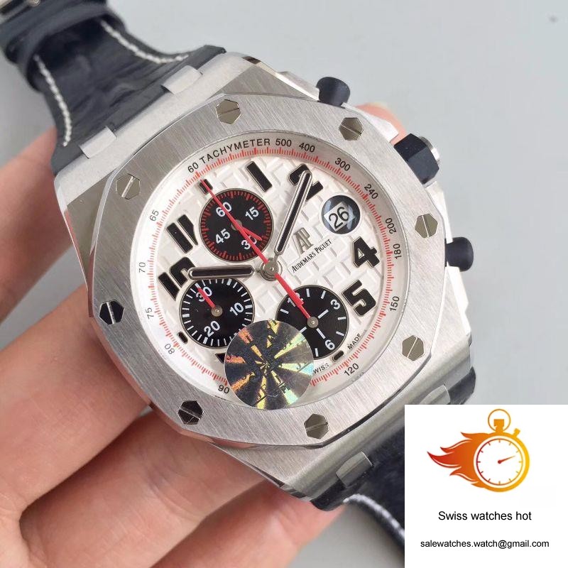 Audemars Piguet Royal Oak Offshore Panda 26170ST.OO.D101CR.02 Black Leather Strap JF Factory V2 White Dial 2 Audemars Piguet Royal Oak Offshore Panda 26170ST.OO.D101CR.02 Black Leather Strap JF Factory V2 White Dial 2