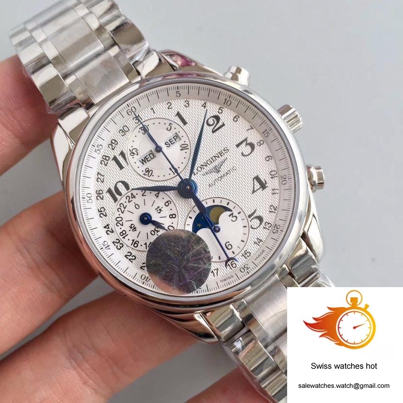 Longines Master Collection Moonphase Chronograph L2.673.4.78.6 JF Factory White Dial 2 Longines Master Collection Moonphase Chronograph L2.673.4.78.6 JF Factory White Dial 2