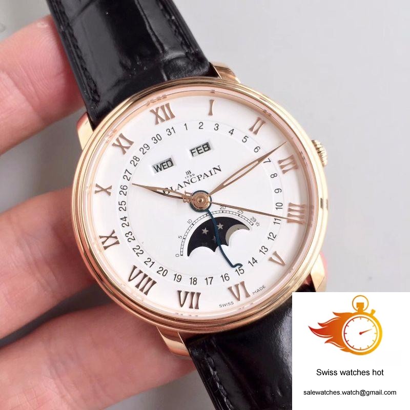 Blancpain Villeret 6654-3642-55B OM Factory White Dial 2 Blancpain Villeret 6654-3642-55B OM Factory White Dial 2
