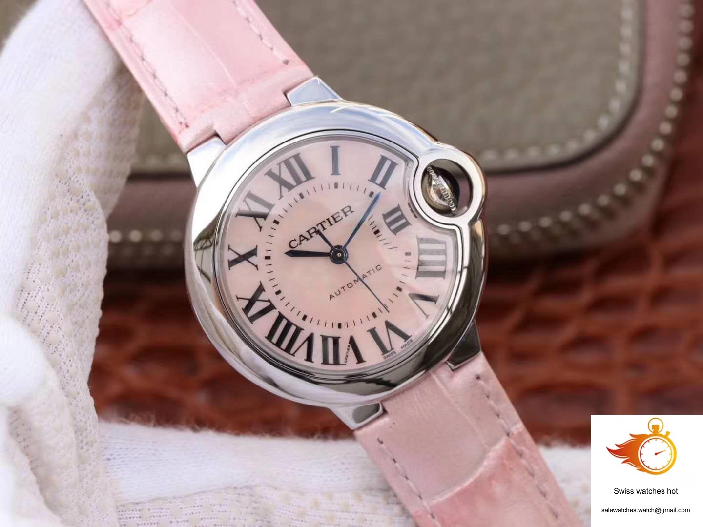 Ballon Bleu De Cartier Ladies 33MM WSBB0002 V6 Factory Pink Dial 2 Ballon Bleu De Cartier Ladies 33MM WSBB0002 V6 Factory Pink Dial 2