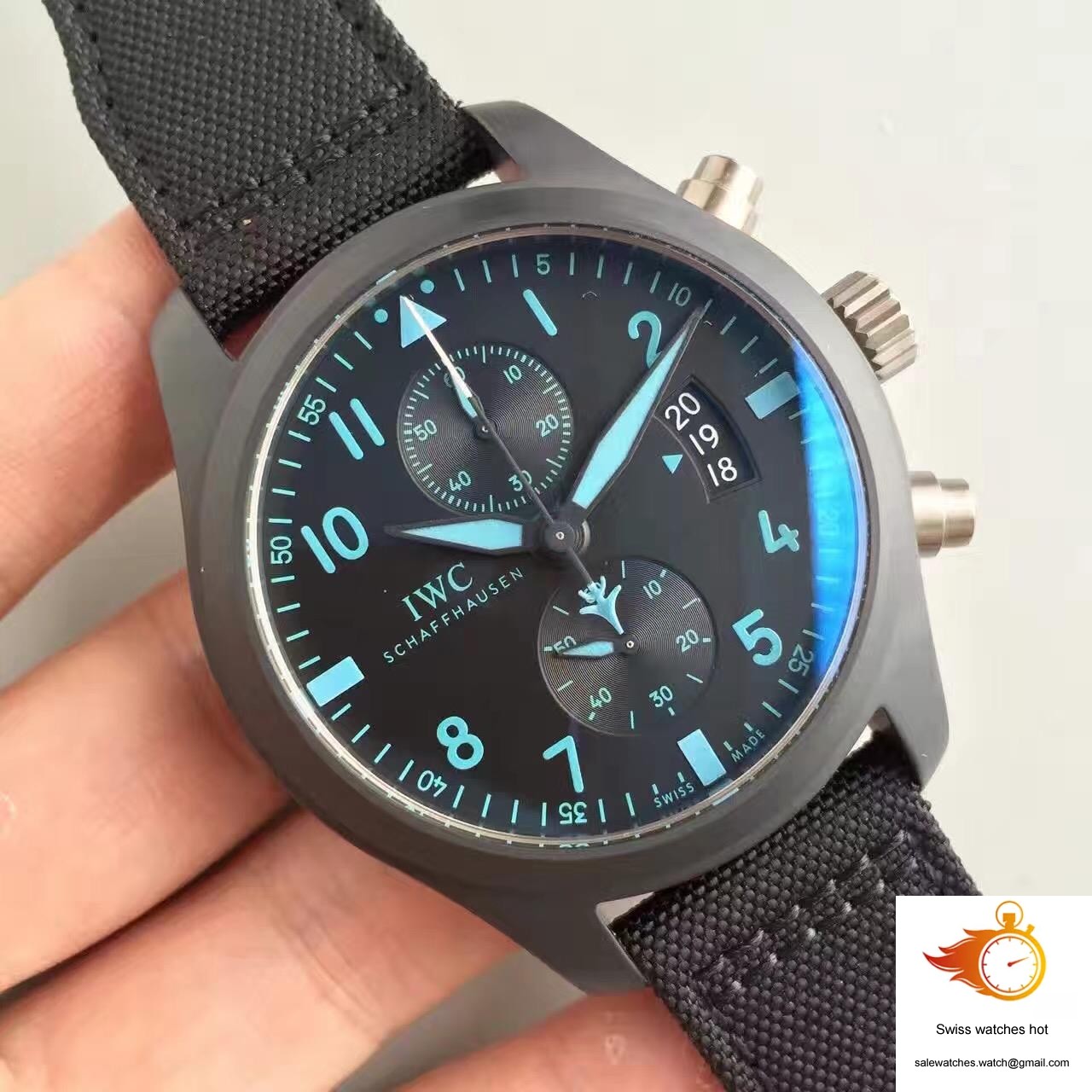 IWC Pilot Chronograph Top Gun IW388003 ZF Factory Black Dial 2 IWC Pilot Chronograph Top Gun IW388003 ZF Factory Black Dial 2