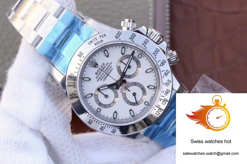 Rolex Daytona Cosmograph 116520 Noob Factory White Dial 2 Rolex Daytona Cosmograph 116520 Noob Factory White Dial 2