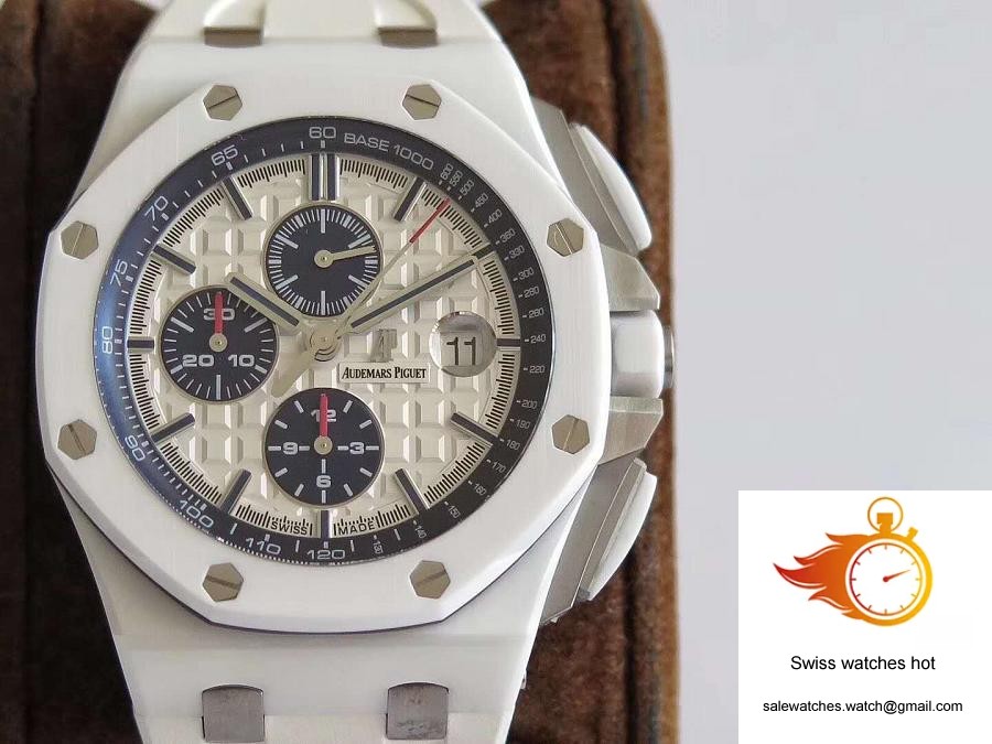 Audemars Piguet Royal Oak Offshore 26402CB.OO.A010CA.01 JF Factory V2 White Dial 2 Audemars Piguet Royal Oak Offshore 26402CB.OO.A010CA.01 JF Factory V2 White Dial 2