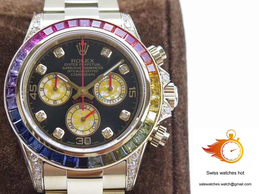 Rolex Daytona Cosmograph Rainbow 116589RBOW BL Factory 4130 Movement 2 Rolex Daytona Cosmograph Rainbow 116589RBOW BL Factory 4130 Movement 2