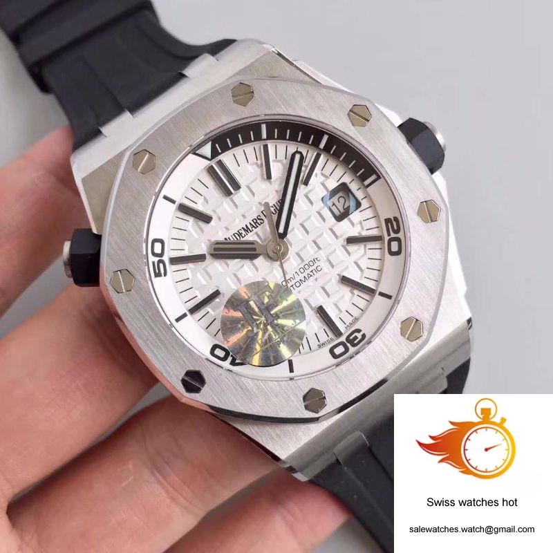 Audemars Piguet Royal Oak Offshore Diver 15710ST.OO.A002CA.02 JF Factory White Dial 2 Audemars Piguet Royal Oak Offshore Diver 15710ST.OO.A002CA.02 JF Factory White Dial 2