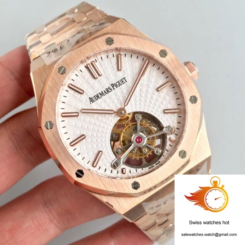 Audemars Piguet Royal Oak Rose Gold Tourbillon Extra Thin 26522 R8 Factory White Dial 2 Audemars Piguet Royal Oak Rose Gold Tourbillon Extra Thin 26522 R8 Factory White Dial 2