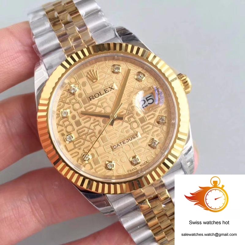 Rolex Datejust 126333-0003 41MM EW Factory Diamond-studded Gold Textured Dial 2 Rolex Datejust 126333-0003 41MM EW Factory Diamond-studded Gold Textured Dial 2