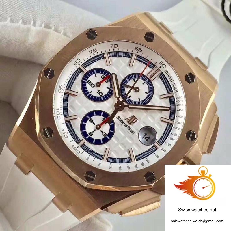 Audemars Piguet Royal Oak Offshore 50 Byblos Saint-Tropez 26408OR.OO.A010CA.01.99 JF Factory V2 White Dial 2 Audemars Piguet Royal Oak Offshore 50 Byblos Saint-Tropez 26408OR.OO.A010CA.01.99 JF Factory V2 White Dial 2