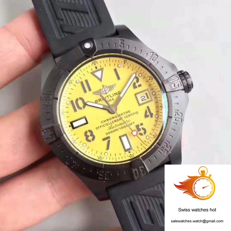 Breitling Avenger II Seawolf V1731110 BD74 109W M20BASA.1 GF Factory Yellow Dial 2 Breitling Avenger II Seawolf V1731110 BD74 109W M20BASA.1 GF Factory Yellow Dial 2