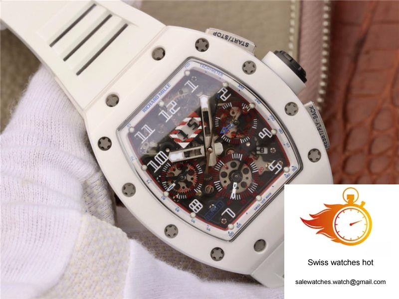 Richard Mille RM011 Chronograph KV Factory White Hollow Dial 2 Richard Mille RM011 Chronograph KV Factory White Hollow Dial 2