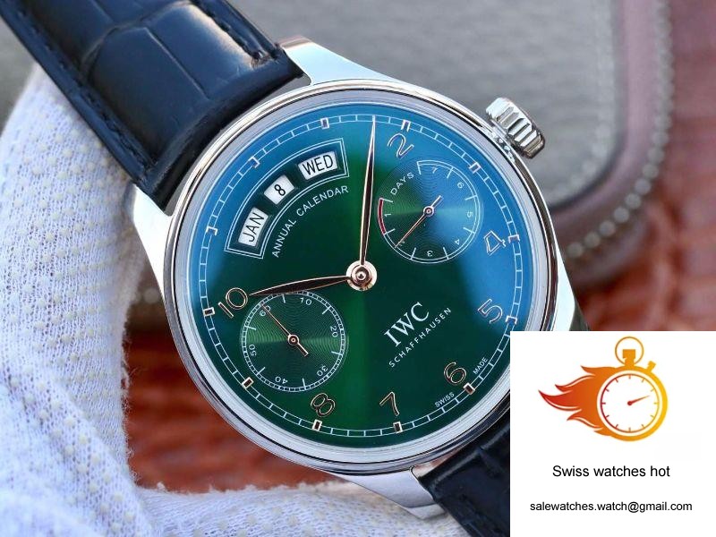 IWC Portugieser Annual Calendar IW503510 YL Factory Green Dial 2 IWC Portugieser Annual Calendar IW503510 YL Factory Green Dial 2