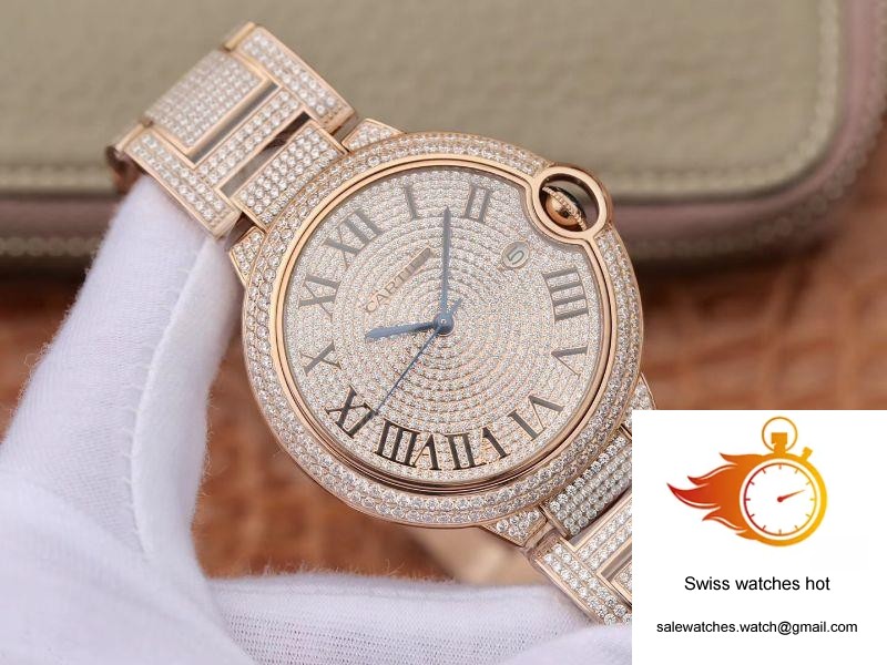 Ballon Bleu De Cartier W69006Z2 42mm TW Factory Rose Gold Diamonds Dial 2 Ballon Bleu De Cartier W69006Z2 42mm TW Factory Rose Gold Diamonds Dial 2