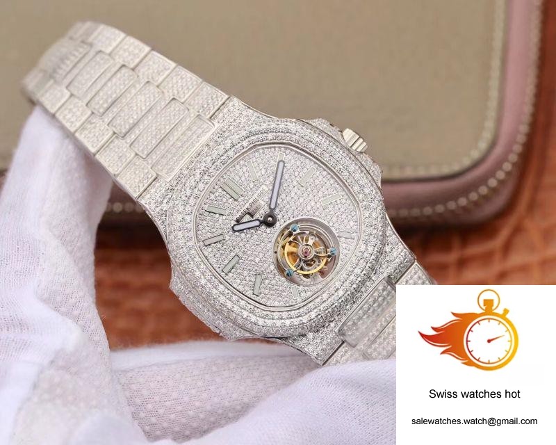 Patek Philippe Nautilus Jumbo 5711 Tourbillon R8 Factory 18K White Gold Diamond Dial 2 Patek Philippe Nautilus Jumbo 5711 Tourbillon R8 Factory 18K White Gold Diamond Dial 2