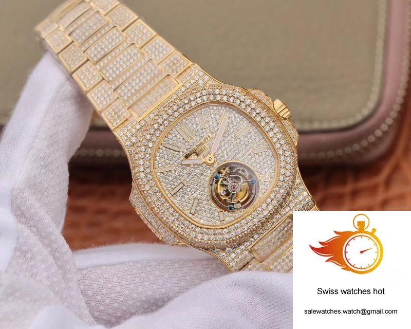 Patek Philippe Nautilus Jumbo 5711 Tourbillon R8 Factory 18K Yellow Gold Diamond Dial 2 Patek Philippe Nautilus Jumbo 5711 Tourbillon R8 Factory 18K Yellow Gold Diamond Dial 2