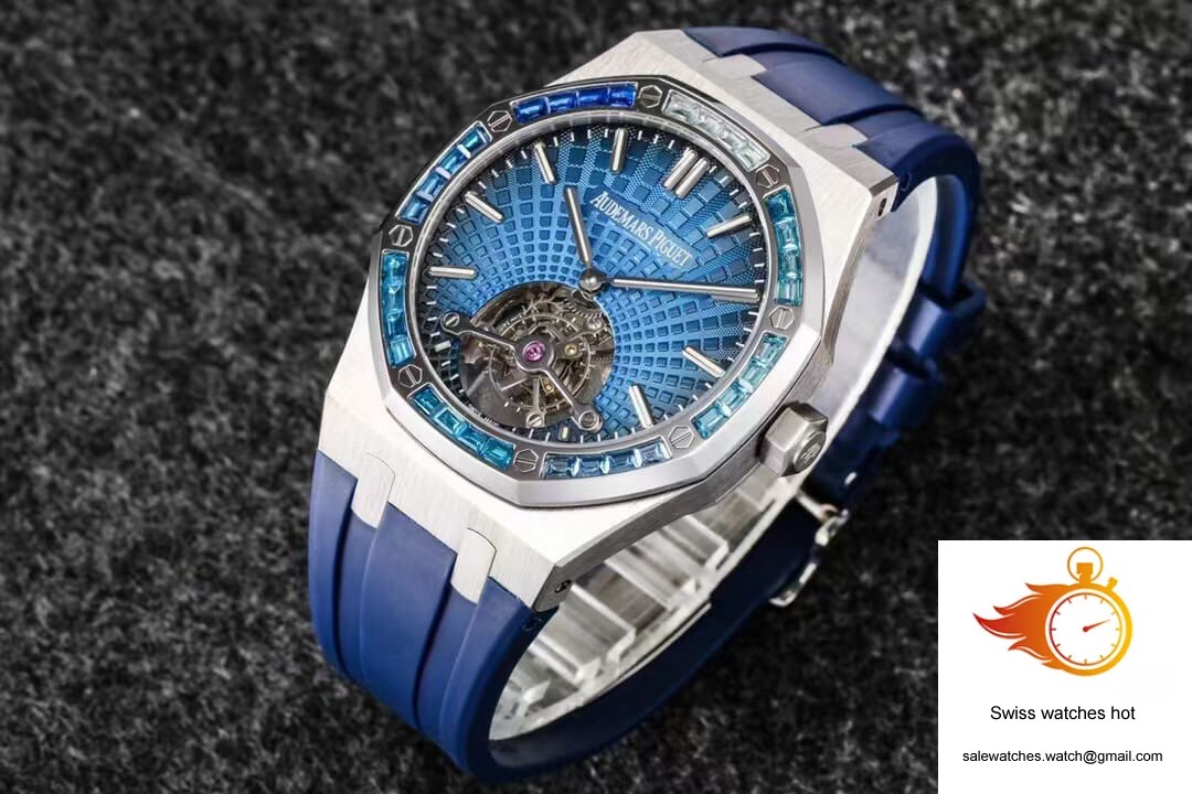 Audemars Piguet Royal Oak Tourbillon R8 Factory V3 Blue Rubber Strap 2 Audemars Piguet Royal Oak Tourbillon R8 Factory V3 Blue Rubber Strap 2
