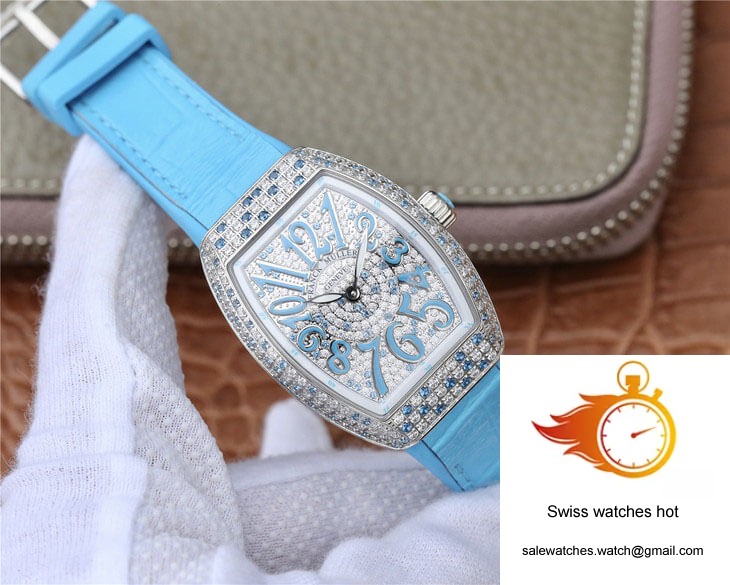 Franck Muller Ladies Collection V 32 SC AT FO D CD BL ABF Factory Diamond-set Bezel 2 Franck Muller Ladies Collection V 32 SC AT FO D CD BL ABF Factory Diamond-set Bezel 2
