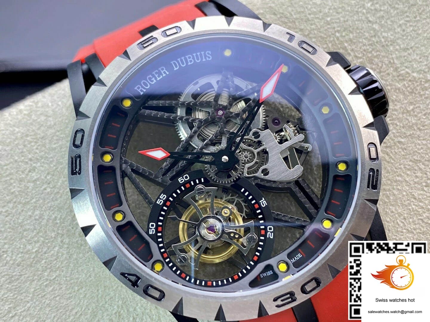 Roger Dubuis Excalibur RDDBEX0549 BBR Factory Tourbillon Titanium Case 2 Roger Dubuis Excalibur RDDBEX0549 BBR Factory Tourbillon Titanium Case 2