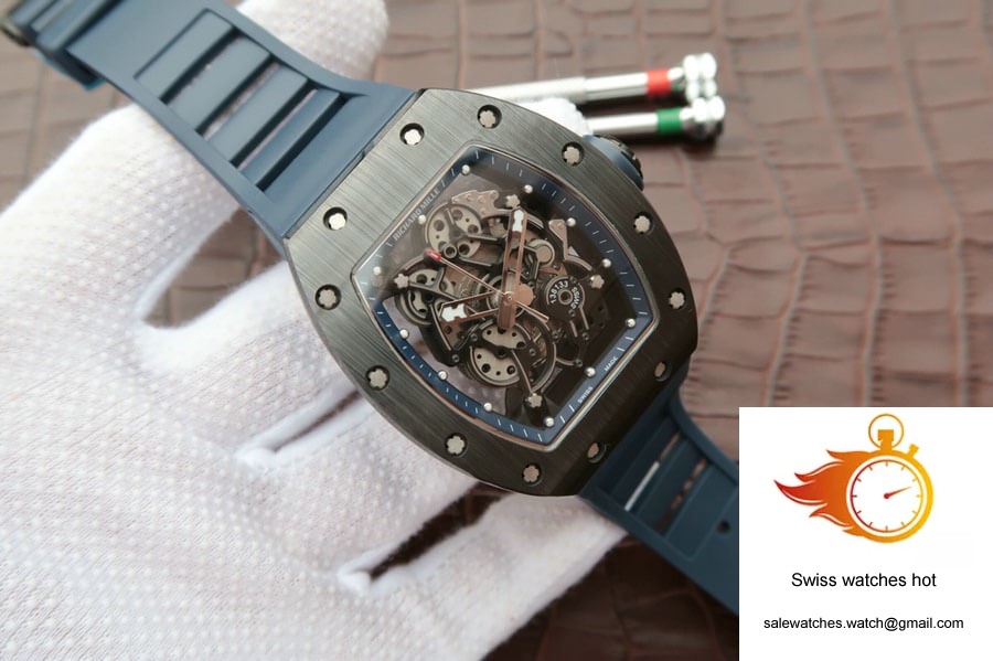 Richard Mille RM055 KV Factory Dark Blue Rubber Strap 2 Richard Mille RM055 KV Factory Dark Blue Rubber Strap 2