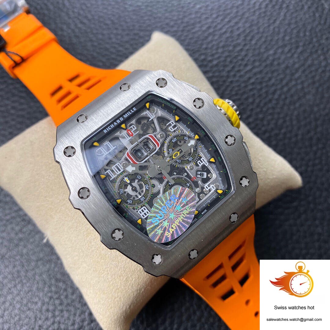 Richard Mille RM11-03 KV Factory Orange Rubber Strap 2 Richard Mille RM11-03 KV Factory Orange Rubber Strap 2