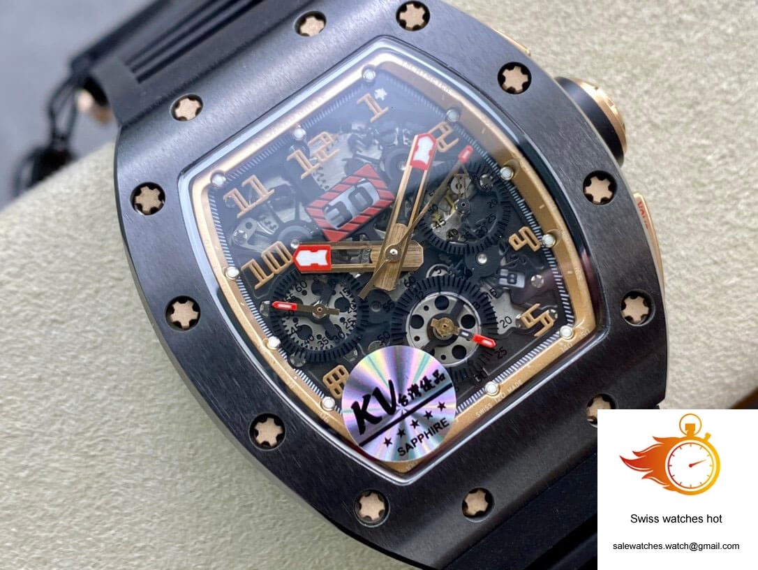 Richard Mille RM011 KV Factory Black Ceramic Skeleton Dial 2 Richard Mille RM011 KV Factory Black Ceramic Skeleton Dial 2