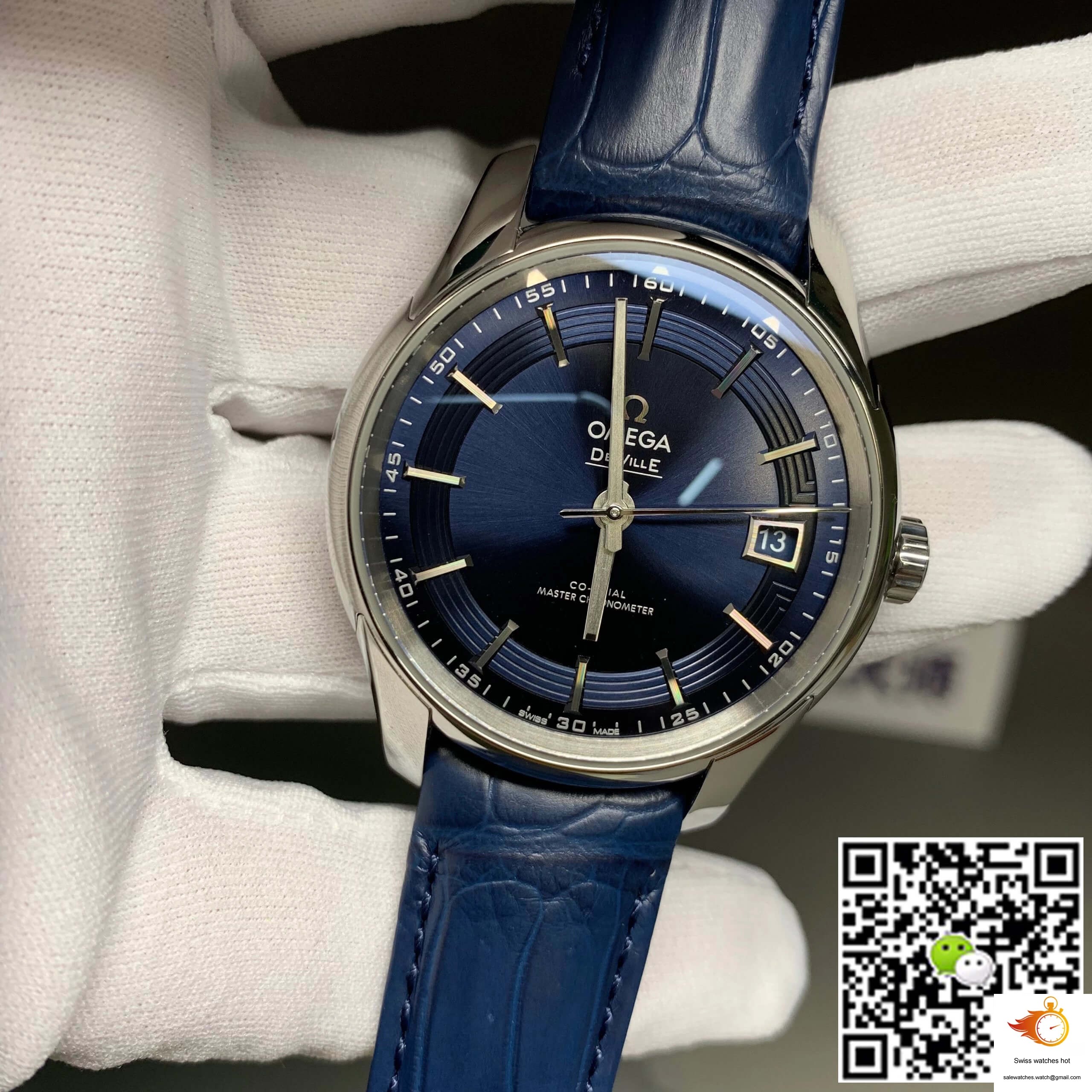 Omega De Ville 433.33.41.21.03.001 VS Factory Blue Dial 2 Omega De Ville 433.33.41.21.03.001 VS Factory Blue Dial 2