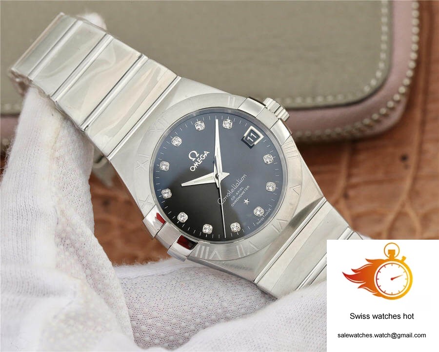 Omega Constellation 123.10.38.21.51.001 VS Factory Diamond-set Dial 2 Omega Constellation 123.10.38.21.51.001 VS Factory Diamond-set Dial 2