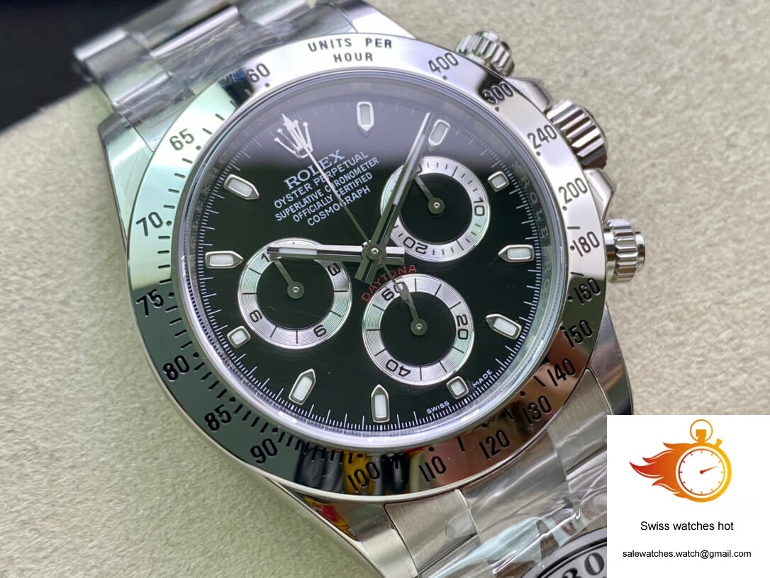Rolex Cosmograph Daytona 116520 Clean Factory Stainless Steel Bezel 2 Rolex Cosmograph Daytona 116520 Clean Factory Stainless Steel Bezel 2