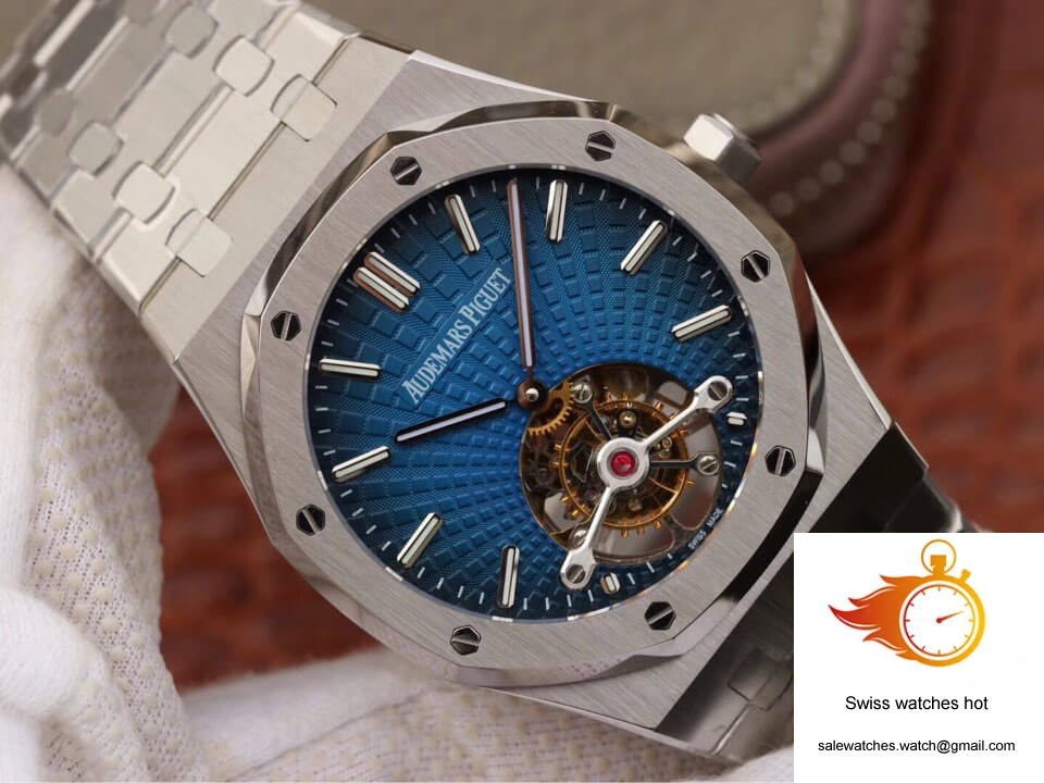 Audemars Piguet Royal Oak Tourbillon 26522TI.OO.1220TI.01 JF Factory Smoky Blue Dial 2 Audemars Piguet Royal Oak Tourbillon 26522TI.OO.1220TI.01 JF Factory Smoky Blue Dial 2