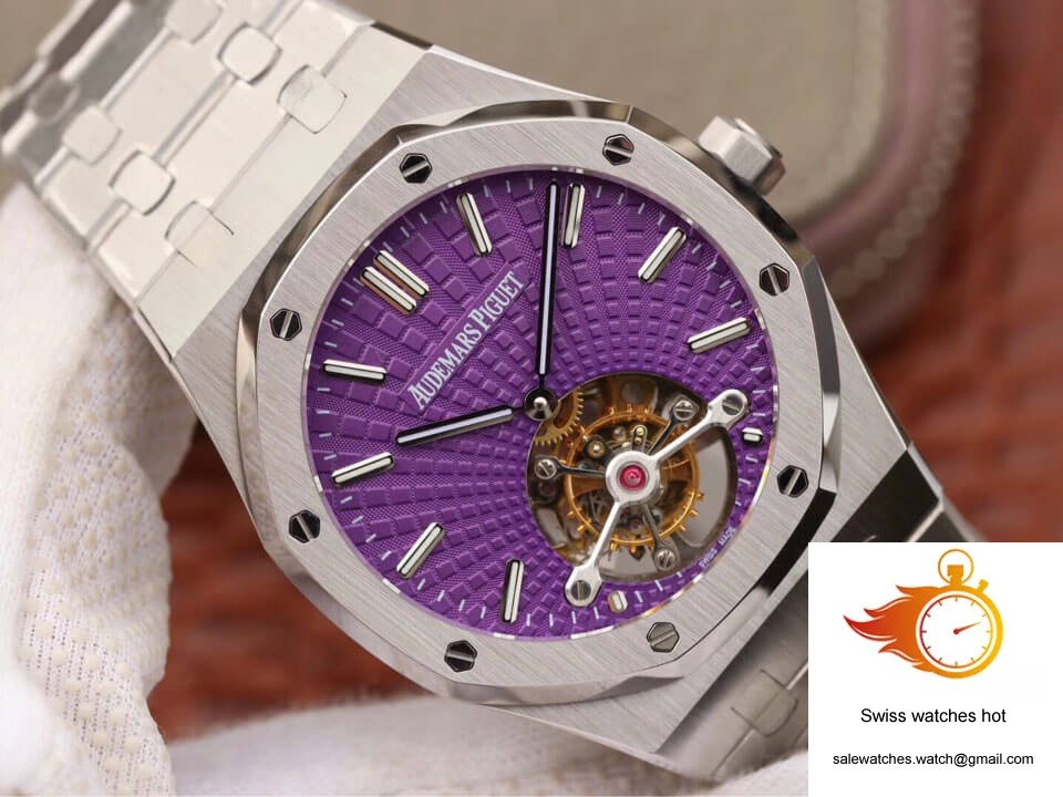 Audemars Piguet Royal Oak Tourbillon 26522ST.OO.1220ST.01 JF Factory Purple Dial 2 Audemars Piguet Royal Oak Tourbillon 26522ST.OO.1220ST.01 JF Factory Purple Dial 2