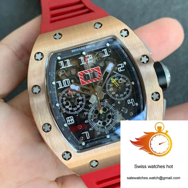 Richard Mille RM011 KV Factory Titanium Case Red Strap 2 Richard Mille RM011 KV Factory Titanium Case Red Strap 2