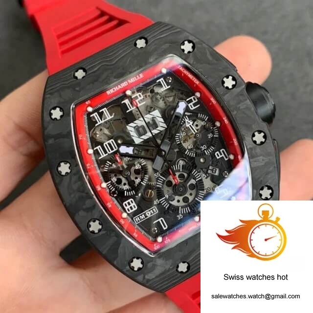 Richard Mille RM-011 KV Factory V2 Forged Carbon Case Rubber Strap 2 Richard Mille RM-011 KV Factory V2 Forged Carbon Case Rubber Strap 2