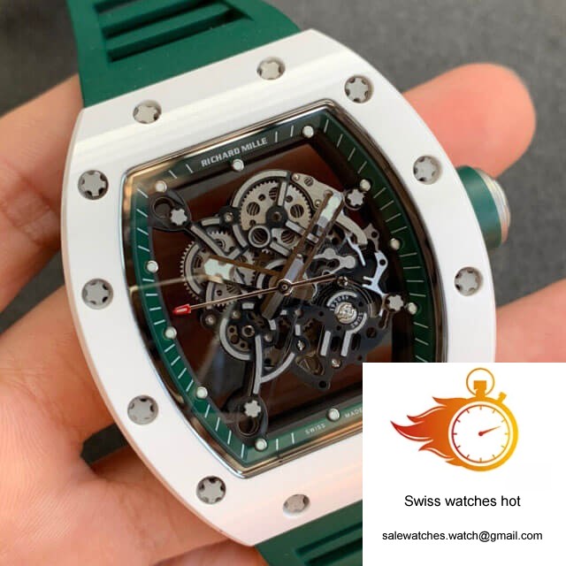 Richard Mille RM055 KV Factory V2 Green Rubber Strap 2 Richard Mille RM055 KV Factory V2 Green Rubber Strap 2