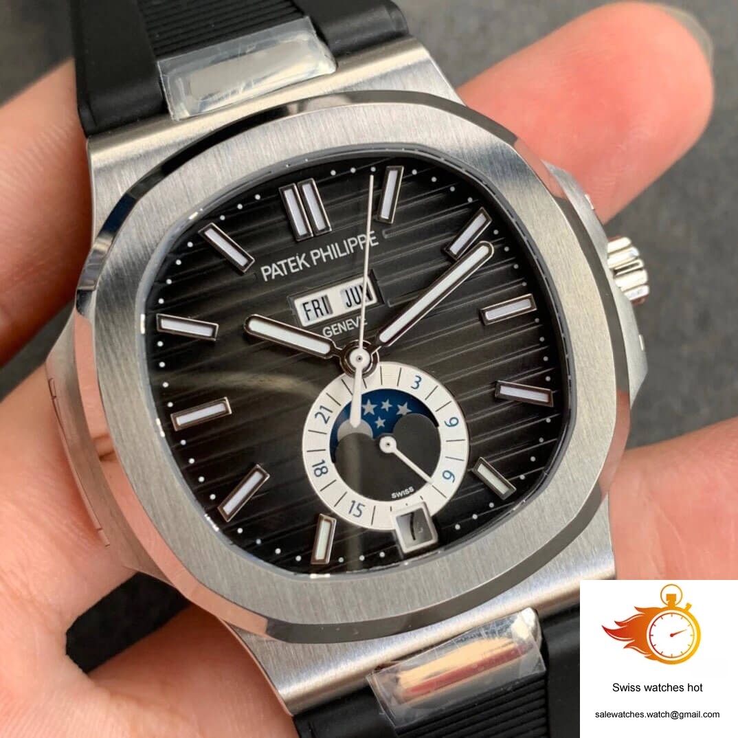 Patek Philippe Nautilus 5726 Moonphase GR Factory V2 Dark Grey Dial 2 Patek Philippe Nautilus 5726 Moonphase GR Factory V2 Dark Grey Dial 2
