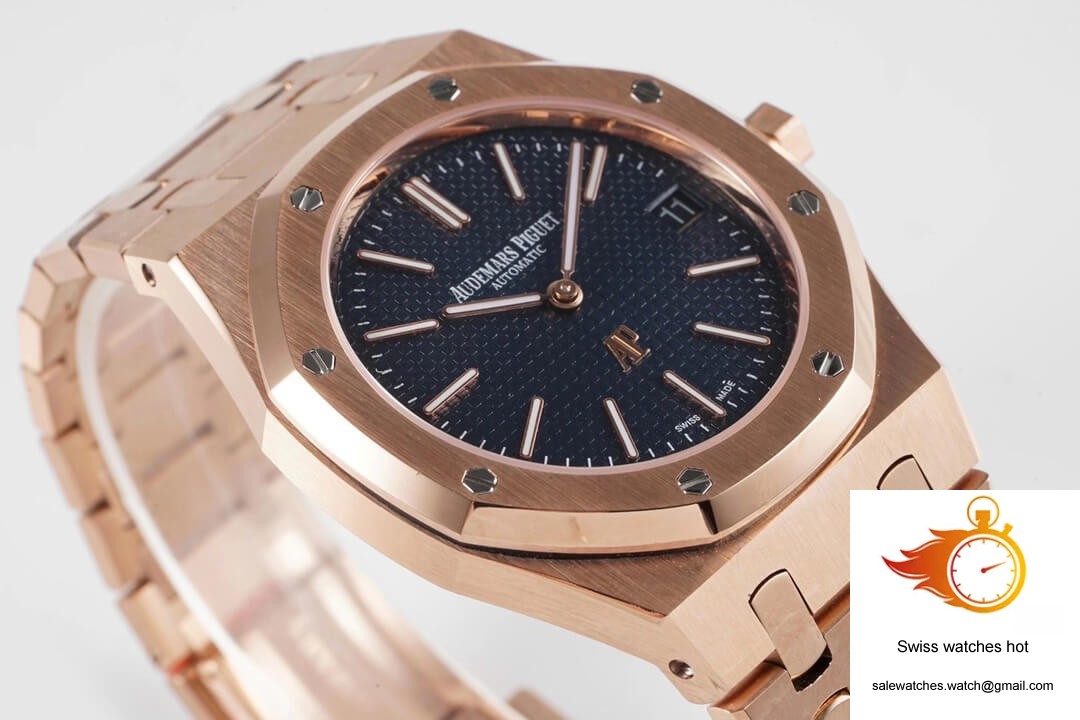 Audemars Piguet Royal Oak 15202OR.OO.1240OR.01 KZ Factory Rose Gold Blue Dial 2 Audemars Piguet Royal Oak 15202OR.OO.1240OR.01 KZ Factory Rose Gold Blue Dial 2